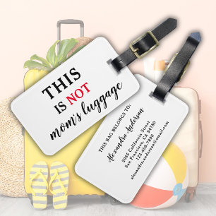 Etiqueta De Bagagem Típica Humorística da Mãe Personalizada Engraçada