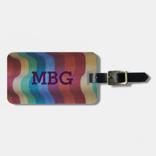 Etiqueta De Bagagem Tiras multicoloridas em curva