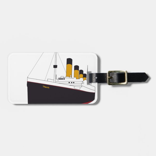 Etiqueta De Bagagem titanic original (Frente Horizontal)