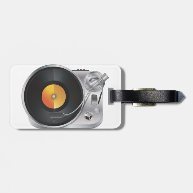 Etiqueta De Bagagem Tocador de Música DJ (Traseira Horizontal)