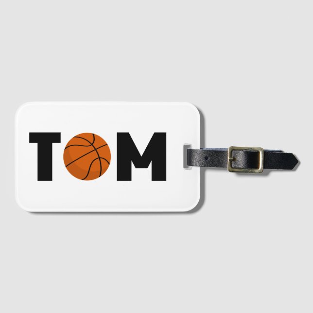Etiqueta De Bagagem Tom Basquete (Frente Horizontal)