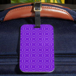 ETIQUETA DE BAGAGEM TOM DE ROXO DIAMANTE PADRÃO MARDI GRAS