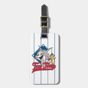 Etiqueta De Bagagem Tom e Jerry Tom e Jerry no diamante de basebol