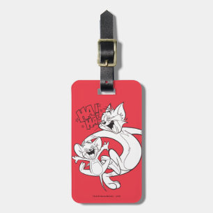 Etiqueta De Bagagem Tom e Jerry   Tom e riso de Jerry