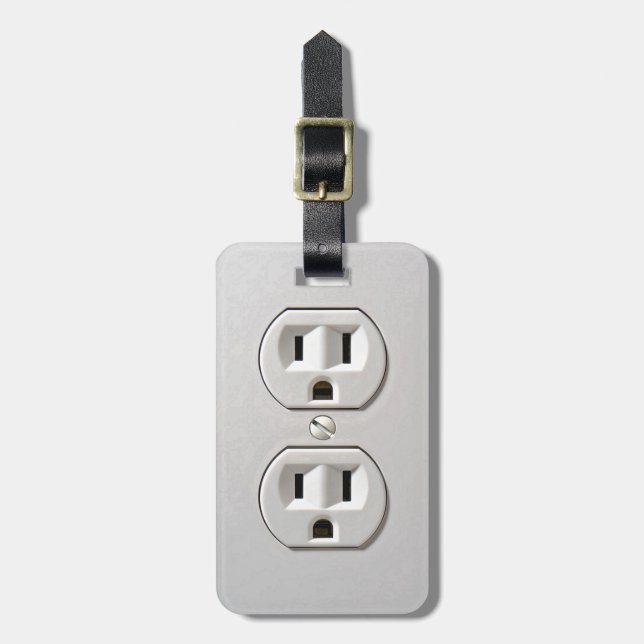 Etiqueta De Bagagem Toma de Eletrecidade Plug-in (Frente Vertical)