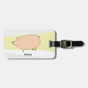 Etiqueta De Bagagem Tons Neutrais Grumpy Pig Personalizados