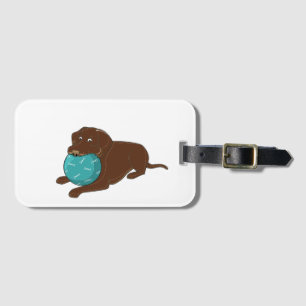 Etiqueta De Bagagem Toque de bola de mascar de chocolate LR