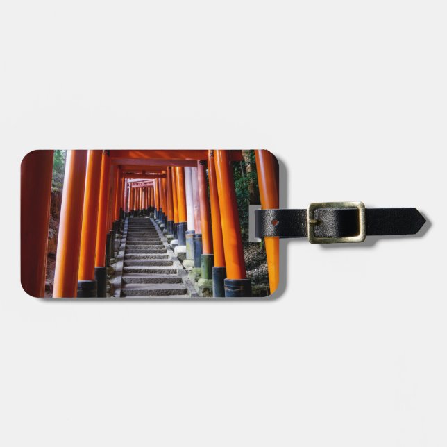 Etiqueta De Bagagem Torii no santuário de Inari, Kyoto (Frente Horizontal)