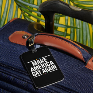 Etiqueta De Bagagem Torne a América Gay Novamente Farto Mês do Orgulho