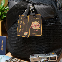 Etiqueta De Bagagem Toronto Canada Retro Viagens vintage