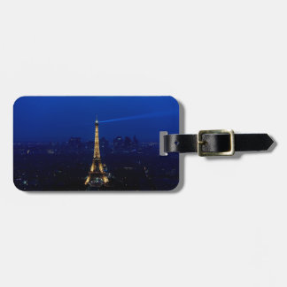 Etiqueta De Bagagem Torre de Paris Eifel na noite