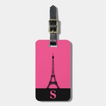 Torre Eiffel com Listra / Rosa Francês Monograma
