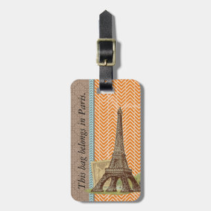 Etiqueta de Bagagem Torre Eiffel de Paris