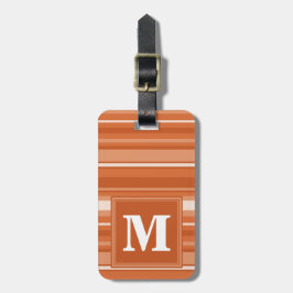 Etiqueta De Bagagem Torres laranja monograma