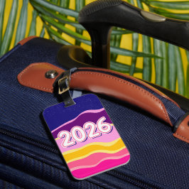 Etiqueta de bagagem Tour Mundial de Viagens Ano No