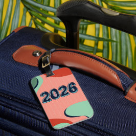 Etiqueta de bagagem Tour Mundial de Viagens Ano No