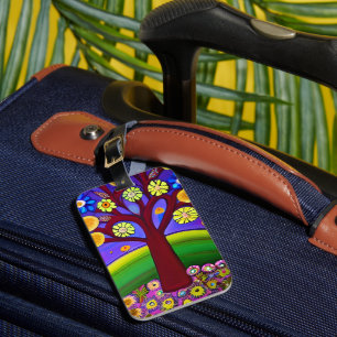 Etiqueta De Bagagem Trabalho de arte elegante   Manter em contato