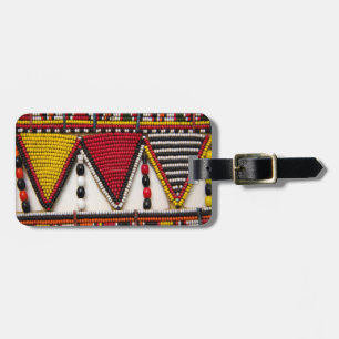 Etiqueta De Bagagem Trabalho de Contas Tribal Maasai