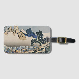 Etiqueta De Bagagem Trás da montanha Fuji do rio Minobu Hokusai