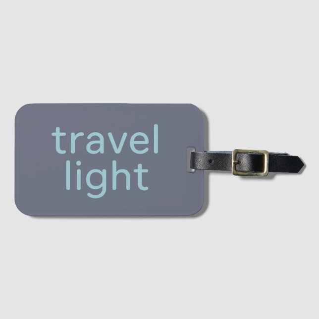 Etiqueta De Bagagem Travel Light (Frente Horizontal)