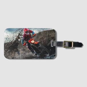 Etiqueta De Bagagem Travesseiro decorativo de motociclista