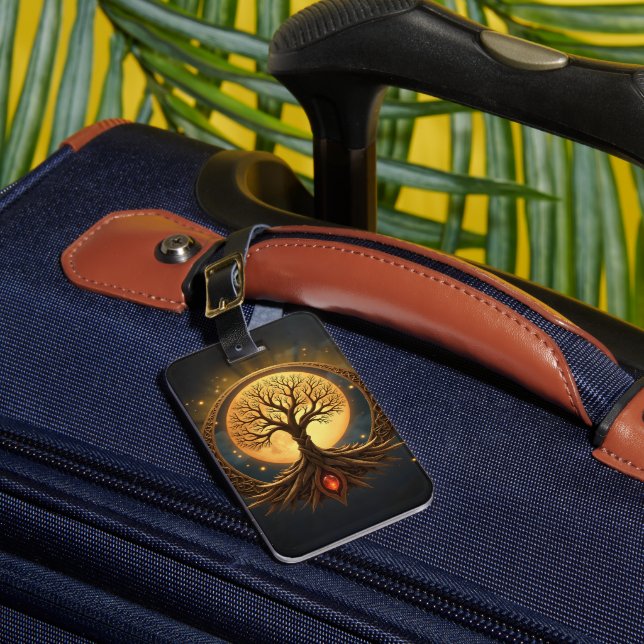 Etiqueta De Bagagem Tree of Life – Moonlit Enlightenment (Frente Insitu 1)