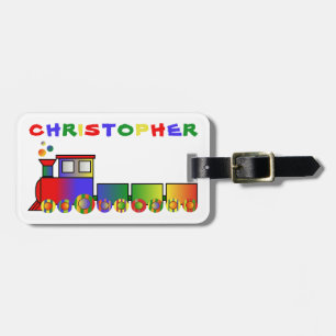 Etiqueta De Bagagem Trem colorido personalizado