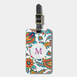 Etiqueta De Bagagem Trendy Watercolor - Paisley Colorida