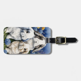 Etiqueta De Bagagem Três Pequenos Coelhos De Coelhinhos