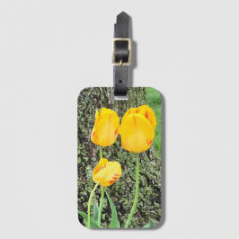 Etiqueta De Bagagem Três Tulipas Amarelas /