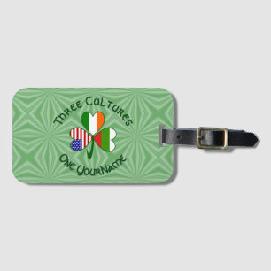 Etiqueta De Bagagem Trevo de Bandeira Personalizada Búlgara Irlandesa