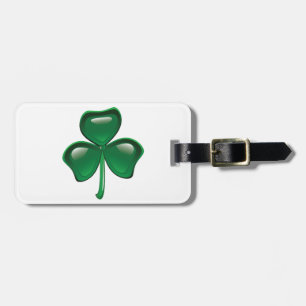 Etiqueta De Bagagem Trevo de Três Folhas Shamrock Verde