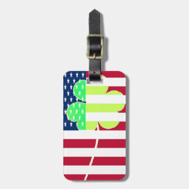 Etiqueta De Bagagem Trevo irlandês St Patrick do trevo da bandeira