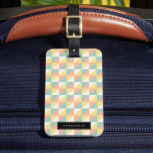 Etiqueta De Bagagem Triângulo Abstrato geométrico Colorâneo Moderno