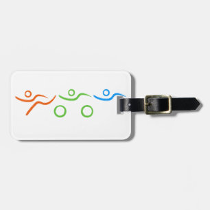 Etiqueta De Bagagem Triathlon legal e design único