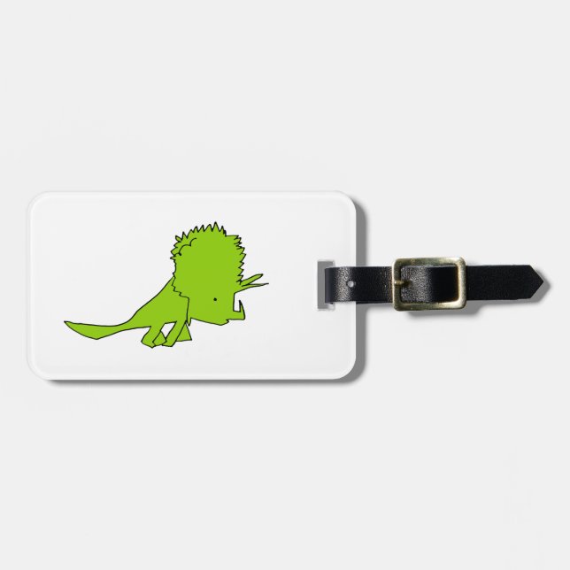 Etiqueta De Bagagem Triceratops (Frente Horizontal)
