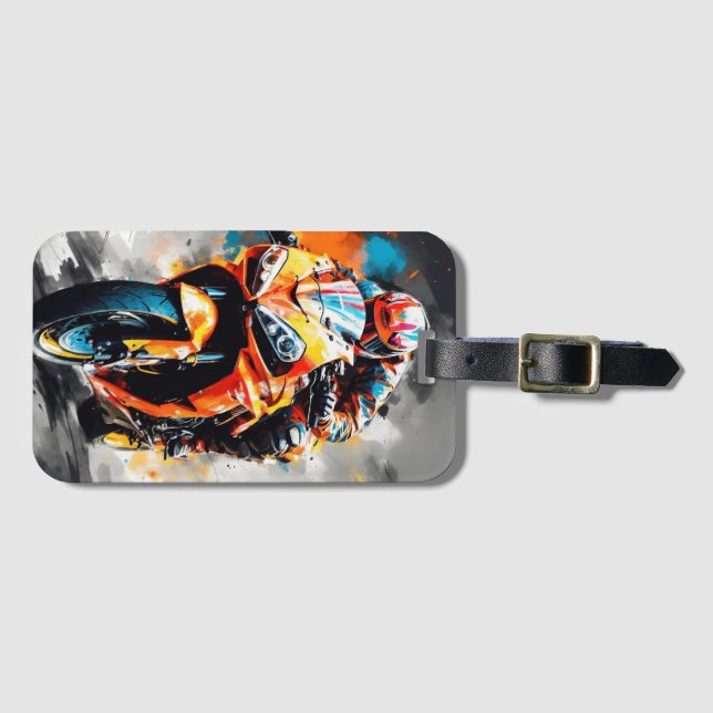 Etiqueta De Bagagem Trilho de Motocicleta de Alta Velocidade Negrito,  (Frente Horizontal)