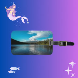 Etiqueta De Bagagem Trillium Lake Photo Oregon EUA