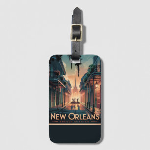Etiqueta De Bagagem Trimestre Francês de Nova Orleans