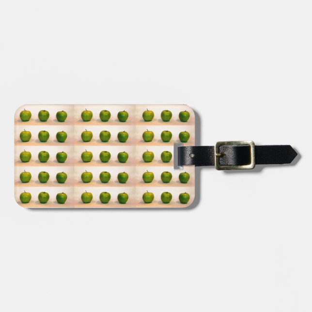 Etiqueta De Bagagem Trio da Apple Verde (Frente Horizontal)