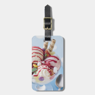 Etiqueta De Bagagem Trio do sorvete e do Sundae doce