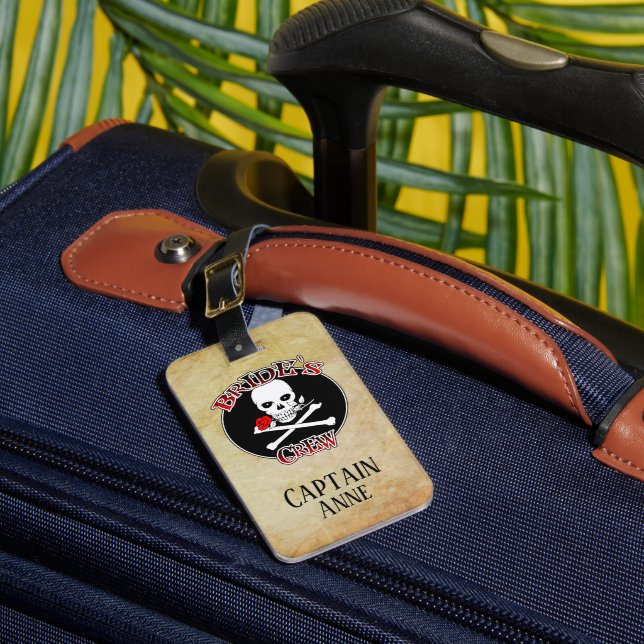 Etiqueta De Bagagem Tripulação de Noiva Personalizada (Frente Insitu 1)
