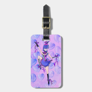 Etiqueta De Bagagem Trixie Palhaça Personalizada - balões azuis