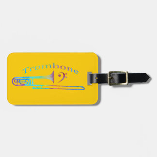 Etiqueta De Bagagem Trombone com Clef baixo