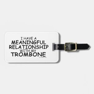 Etiqueta De Bagagem Trombone de relacionamento significativo