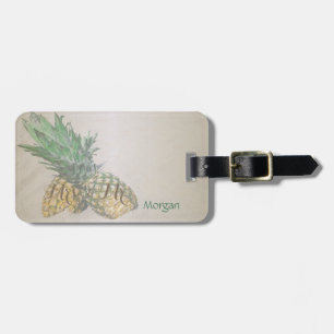 Etiqueta De Bagagem Tropical,Areia,Abacaxi Personalizado