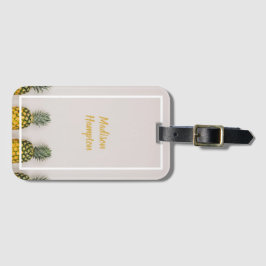 Etiqueta De Bagagem Tropical de Abacaxi com Nome