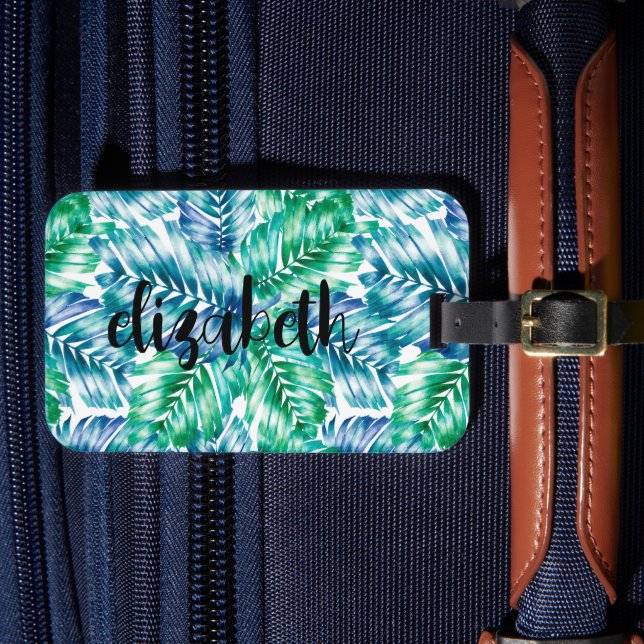 Etiqueta De Bagagem Tropical Na moda personalizada (Frente Insitu 4)
