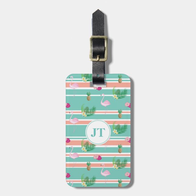 Etiqueta de bagagem tropical personalizada (Frente Vertical)