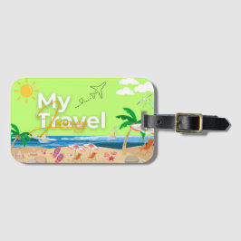 Etiqueta de Bagagem Tropical Sunset